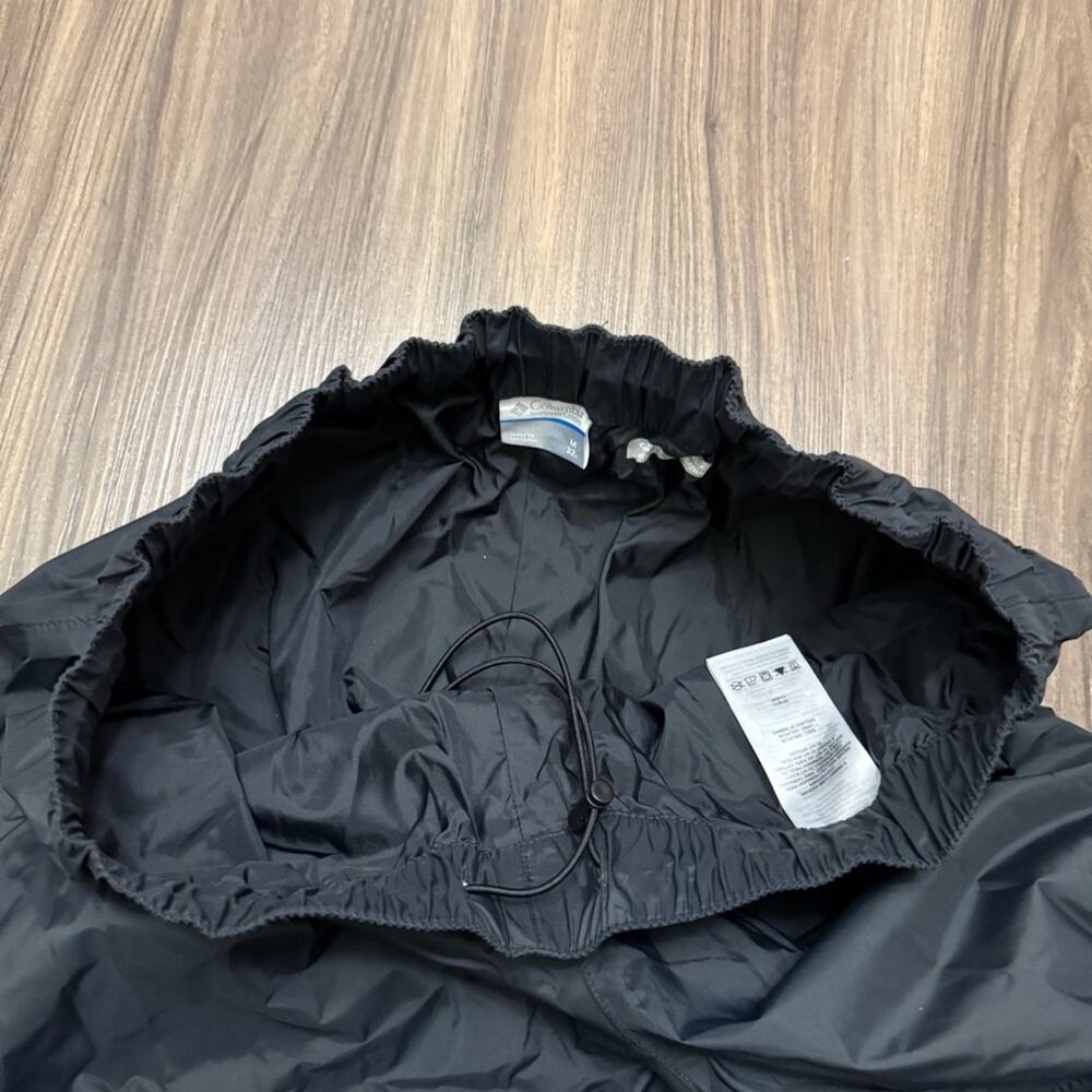 Columbia Pants Men M x 32" L Black Windbreaker Shell Hiking Omni Tech Rain - Picture 2 of 11